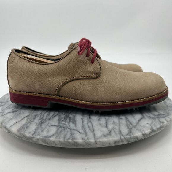 FootJoy Golf Shoes Mens 8 M Tan Leather City Street Style Oxford Lace Up 56401